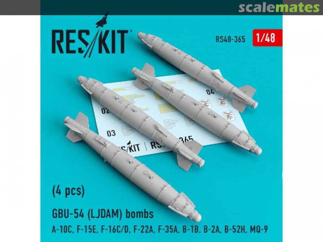 Boxart GBU-54 (LJDAM) bombs RS48-0365 ResKit