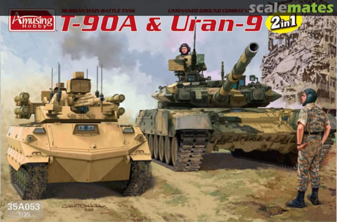 Boxart T-90A & Uran-9 35A053 Amusing Hobby