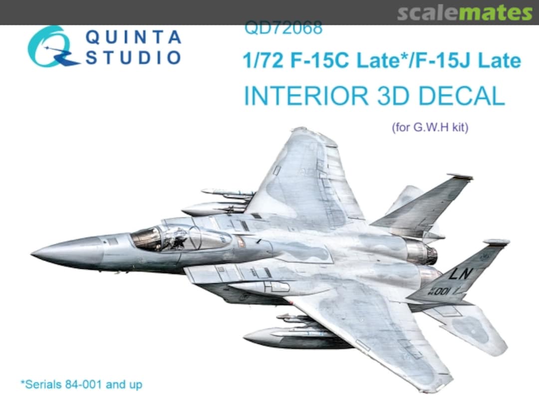 Boxart F-15C Late*/F-15J Eagle Late interior 3D decal QD72068 Quinta Studio