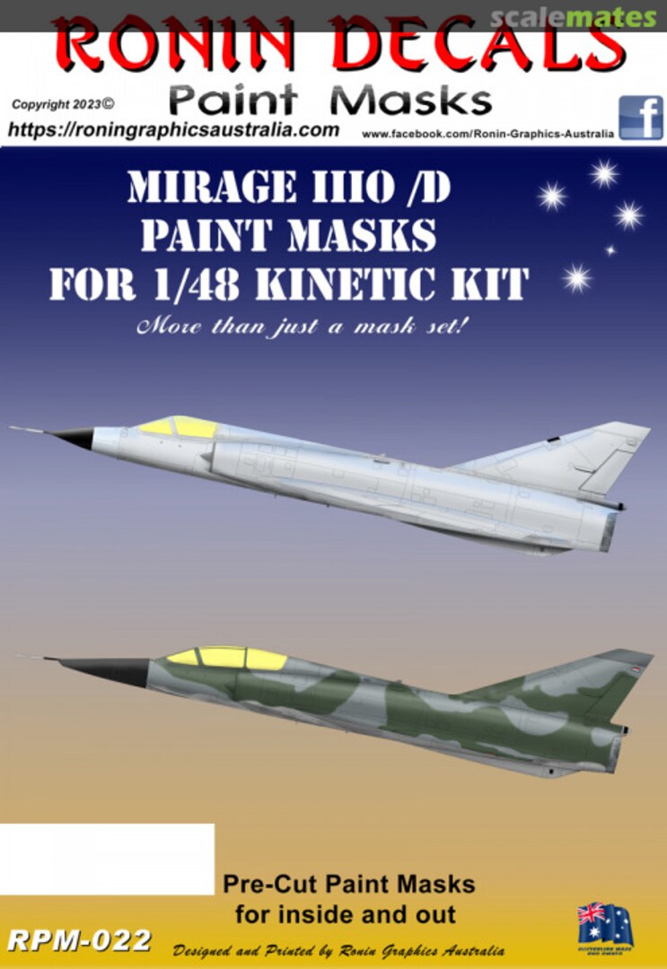 Boxart Mirage IIIO/D Paint Masks RPM-022 Ronin Decals