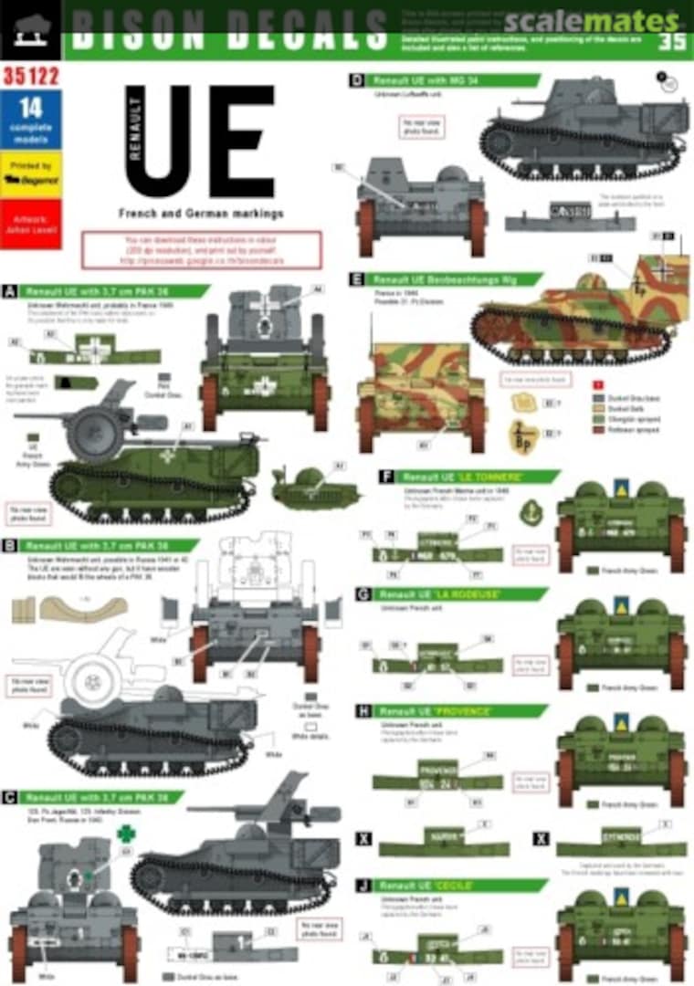 Boxart Renault UE 35122 Bison Decals