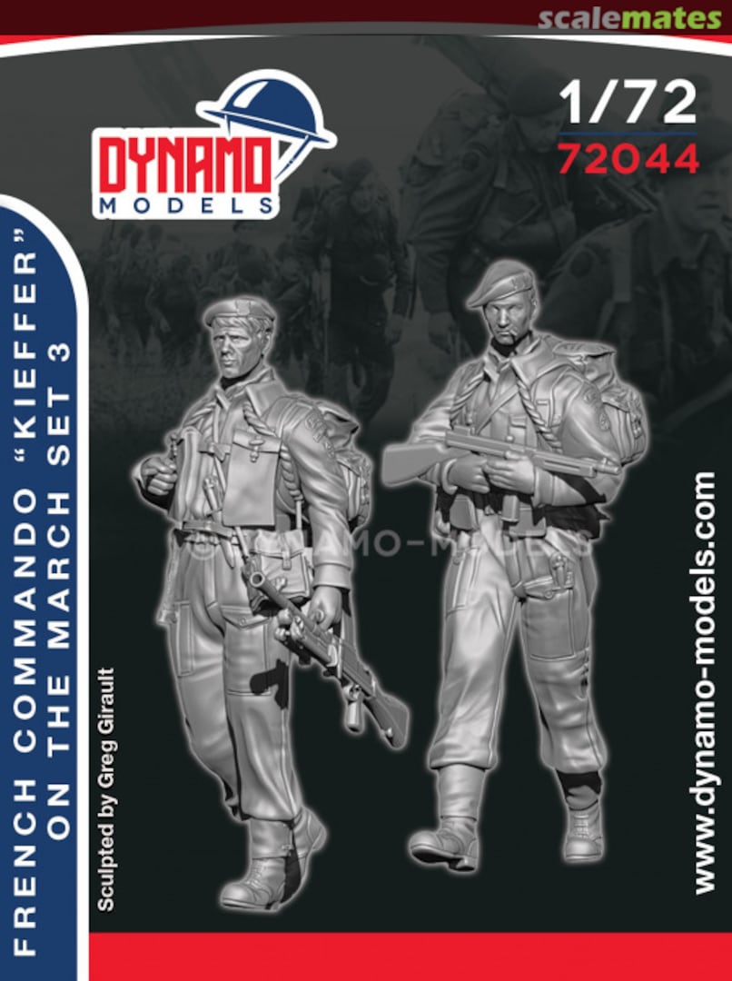 Boxart French Commando "Kieffer" - Normandy 1944 - marching - set 3 72044 Dynamo Models