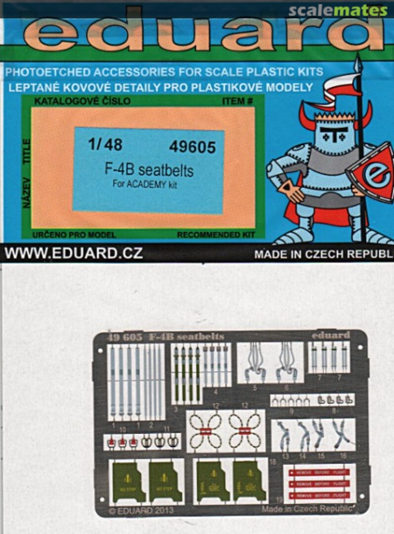 Boxart F-4B seatbelts 49605 Eduard