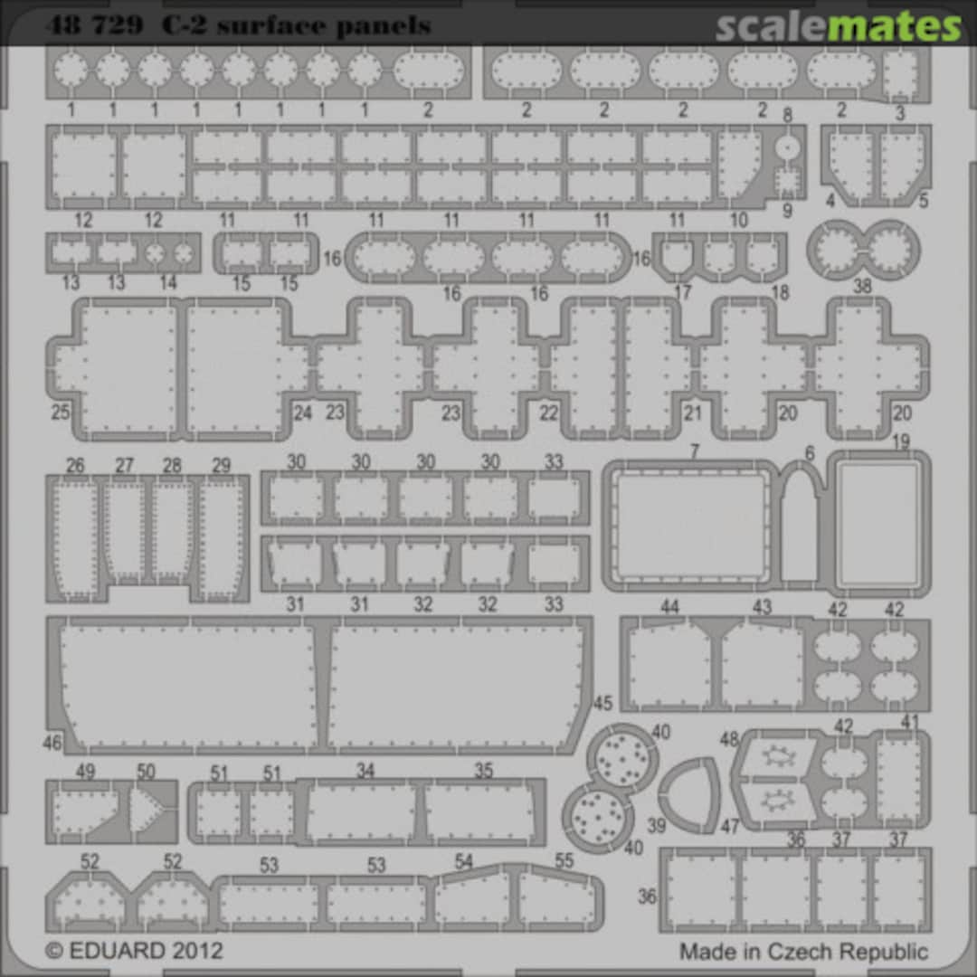 Boxart C-2 surface panels S. A. 48729 Eduard