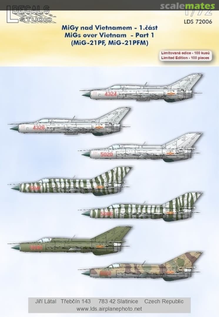 Boxart MiGs over Vietnam Part 1 LDS 72006 L Decals Studio