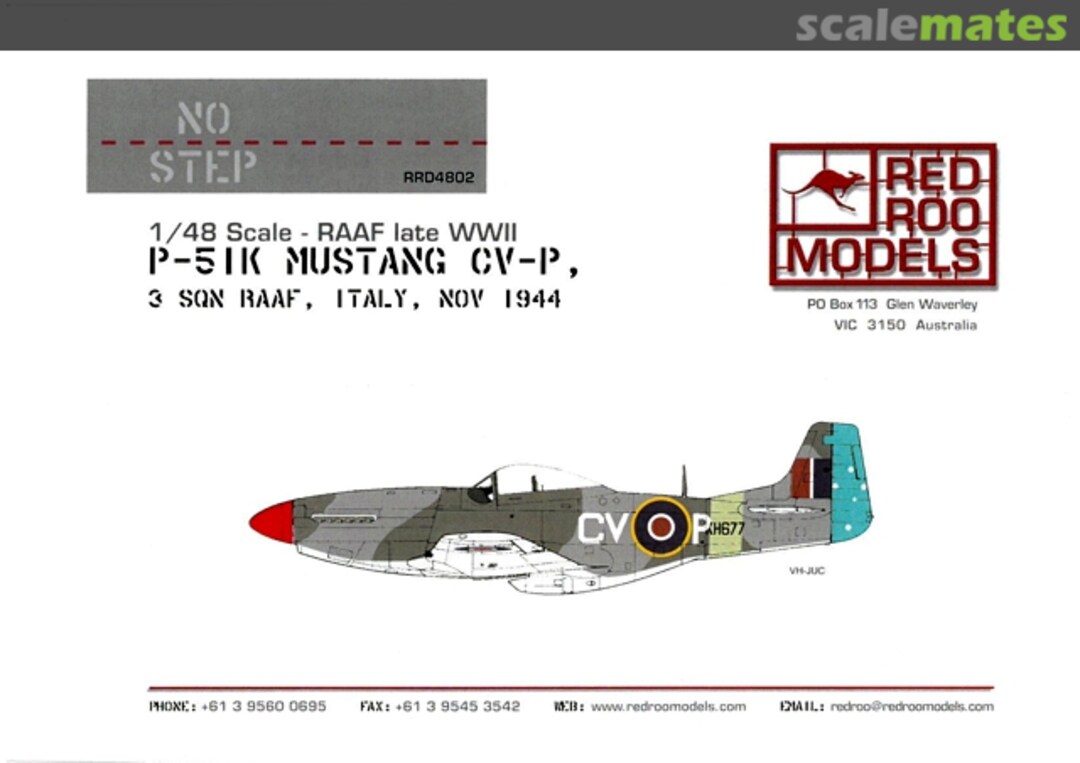 Boxart P-51K Mustang CV-P RRD4802 Red Roo Models