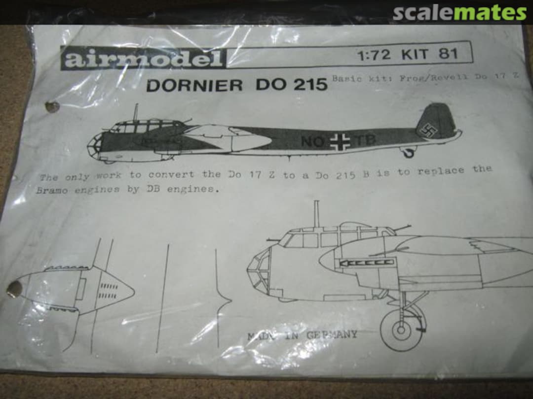 Boxart Dornier Do 215 81 Airmodel