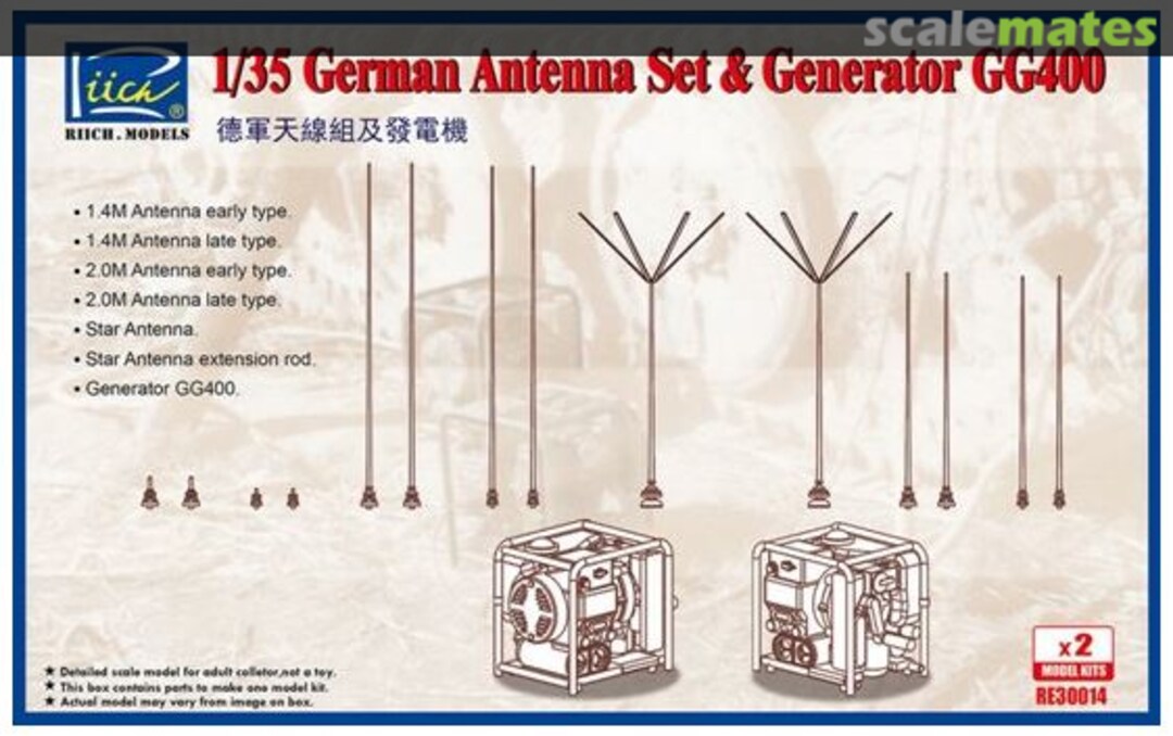 Boxart Antenna Set & Generator GG400 RE30014 Riich.Models