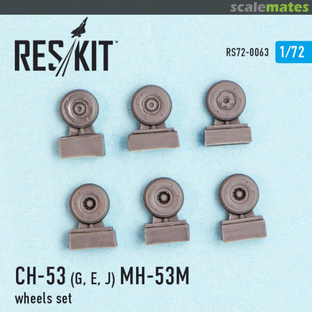 Boxart CH-53 (G, E, J) MH-53M - wheels set RS72-0063 ResKit