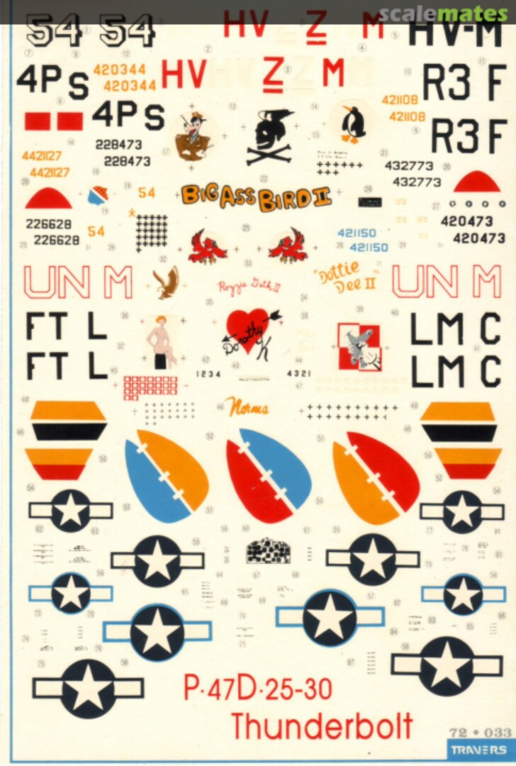 Boxart P-47D 25/30 Thunderbolt 72-033 Travers