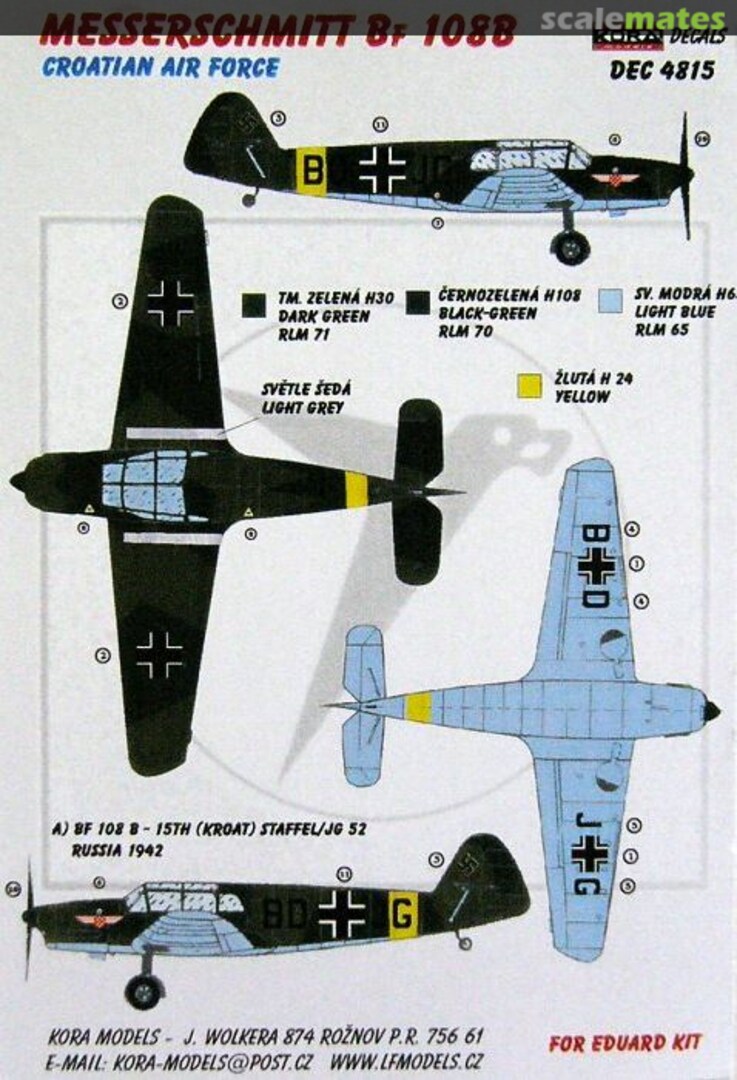 Boxart Messerschmitt BF 108B DEC4815 Kora Models