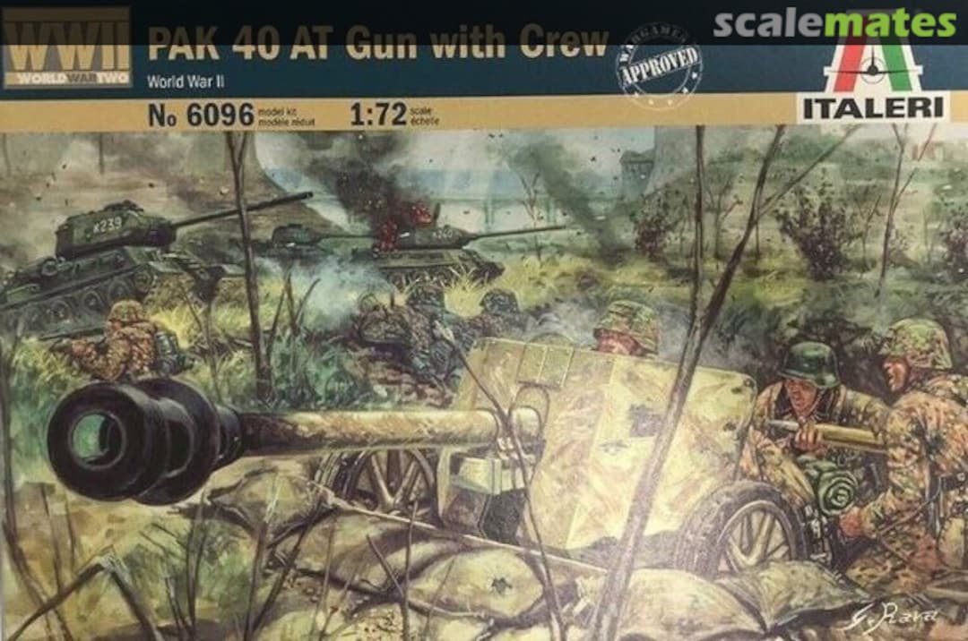 Boxart Pak 40 AT Gun with Crew 6096 Italeri