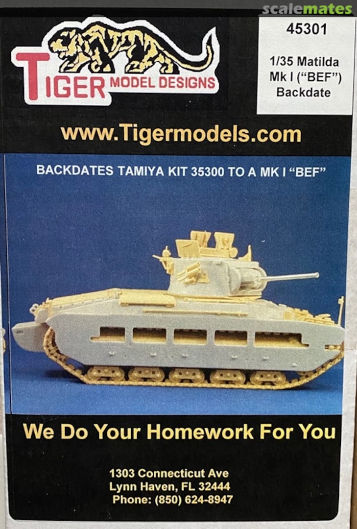 Boxart Matilda Mk I ("BEF") Backdate 45301 Tiger Model Designs