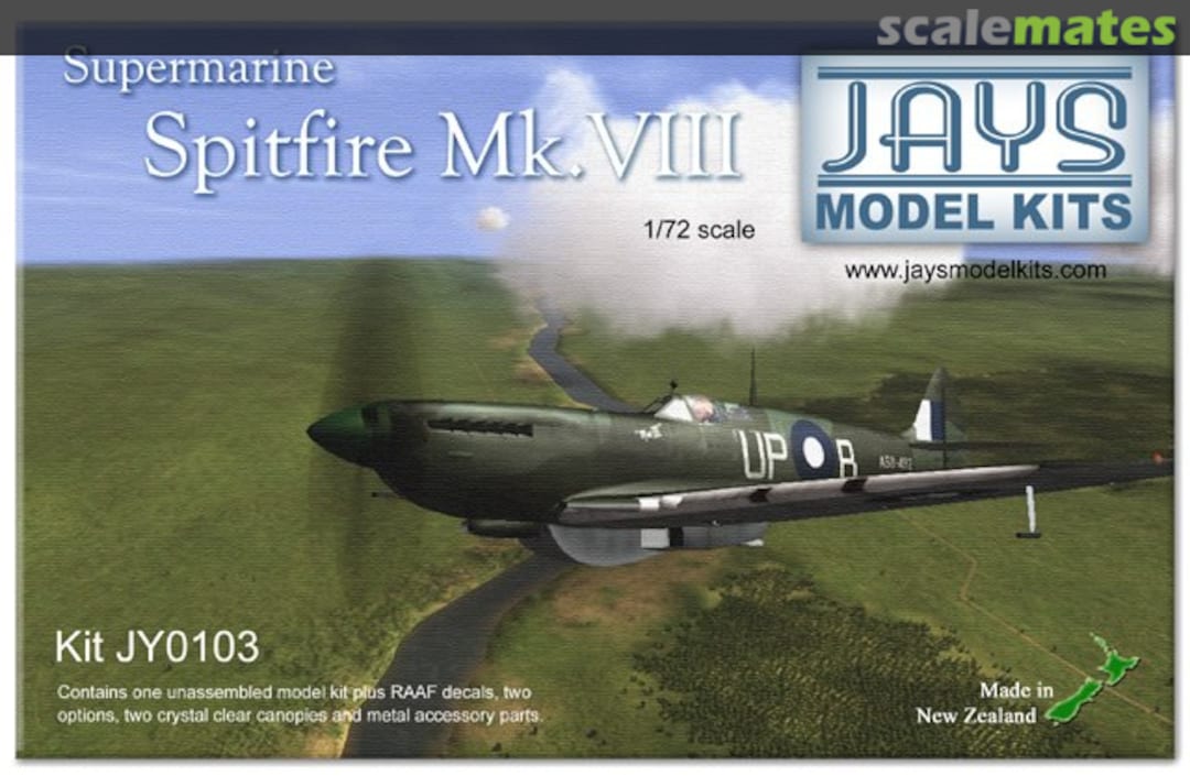 Boxart Supermarine Spitfire Mk.VIII JY0103 JAYS Model Kits