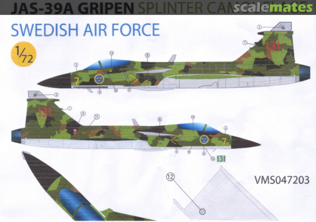 Boxart JAS-39 Grippen VMS047203 Veha Maestro Decals