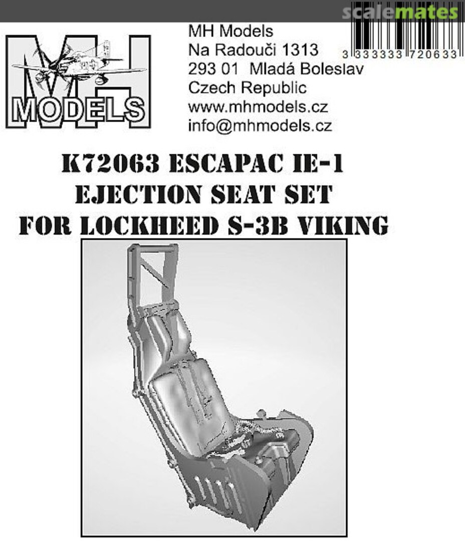 Boxart ESCAPAC IE-1 Ejection Seat Set for Lockheed S-3B Viking K72063 MH Models