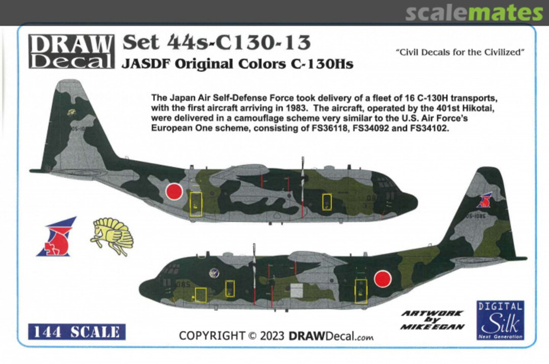 Boxart JASDF Original Colors C-130H 44s-c130-13 Draw Decal