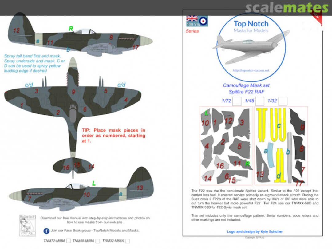 Boxart Spitfire Mk.22/24 "RAF" TNM48-M058 TopNotch