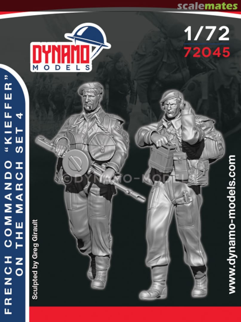 Boxart French Commando "Kieffer" - Normandy 1944 - marching - set 4 72045 Dynamo Models