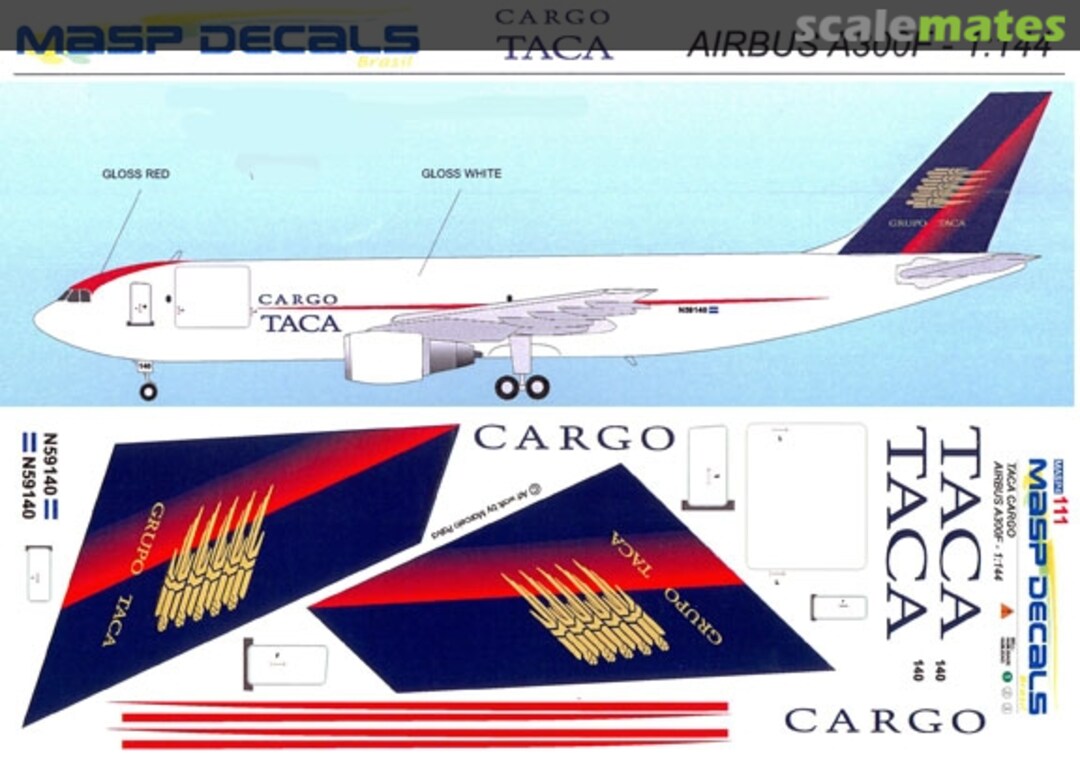 Boxart Airbus A300B4-203(F) MASP44-111 MASP Decals