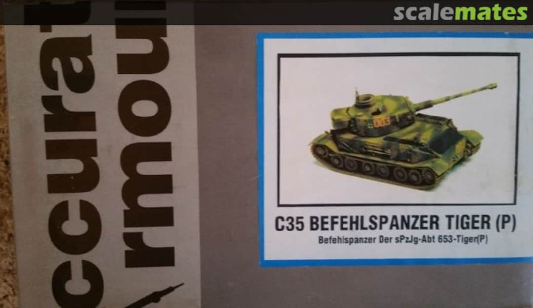 Boxart BEFEHLSPANZER Tiger (P) CONVERSION *D* C035 Accurate Armour