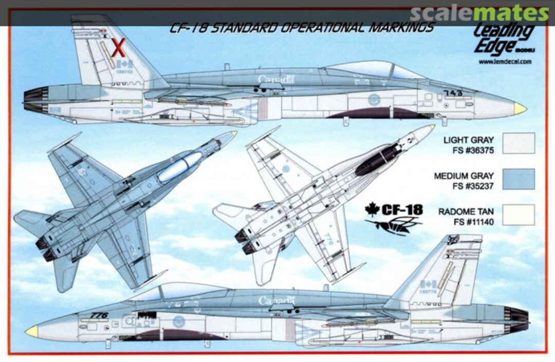 Boxart CF-18 Standard Operational Markings 72.87 Leading Edge