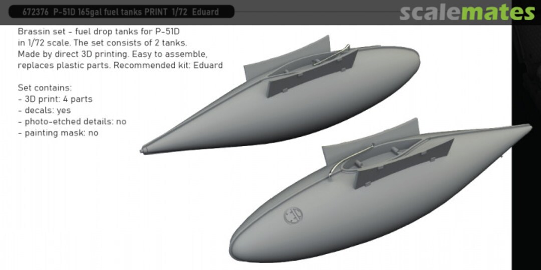 Boxart P-51D 165gal Fuel Tanks 672376 Eduard