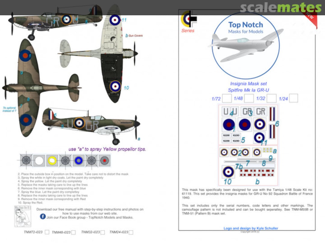 Boxart Supermarine Spitfire Mk.1a GR-U TNM48-I023 TopNotch