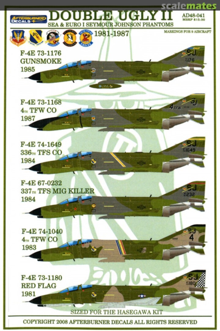 Boxart Double Ugly II AD48-041 Afterburner Decals