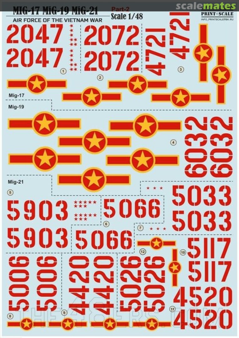 Boxart MiG-17 MiG-19 MiG-21 48-089 Print Scale