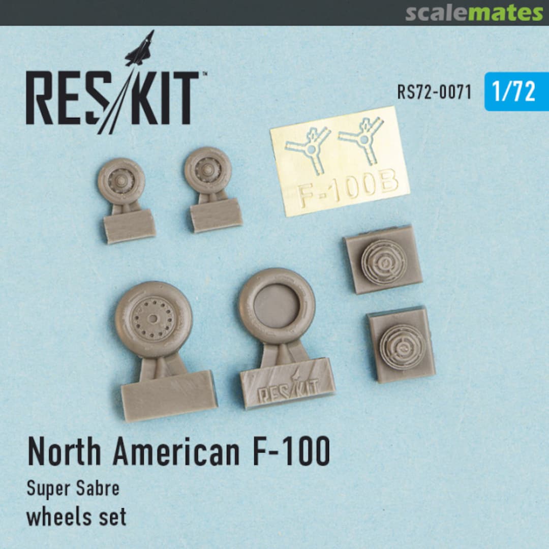 Boxart North American F-100 Super Sabre Wheels Set RS72-0071 ResKit