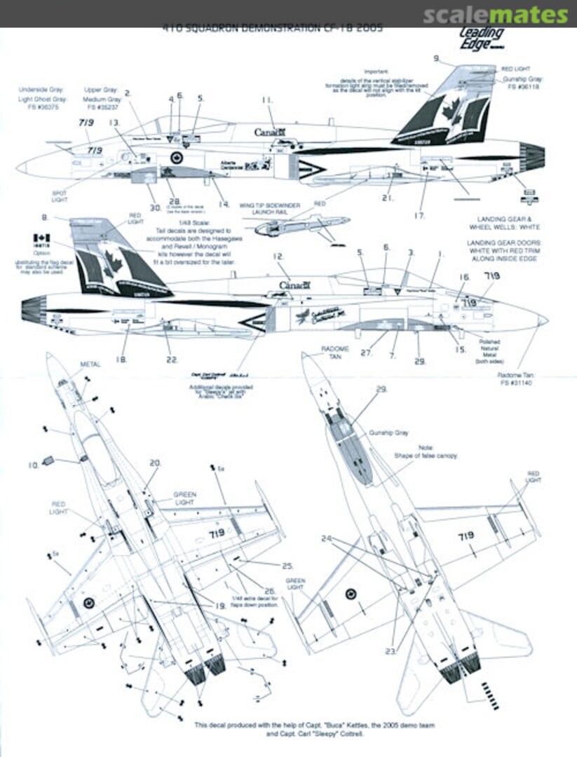 Contents CF-18 Demo Jet 2005 LE-2005 Leading Edge