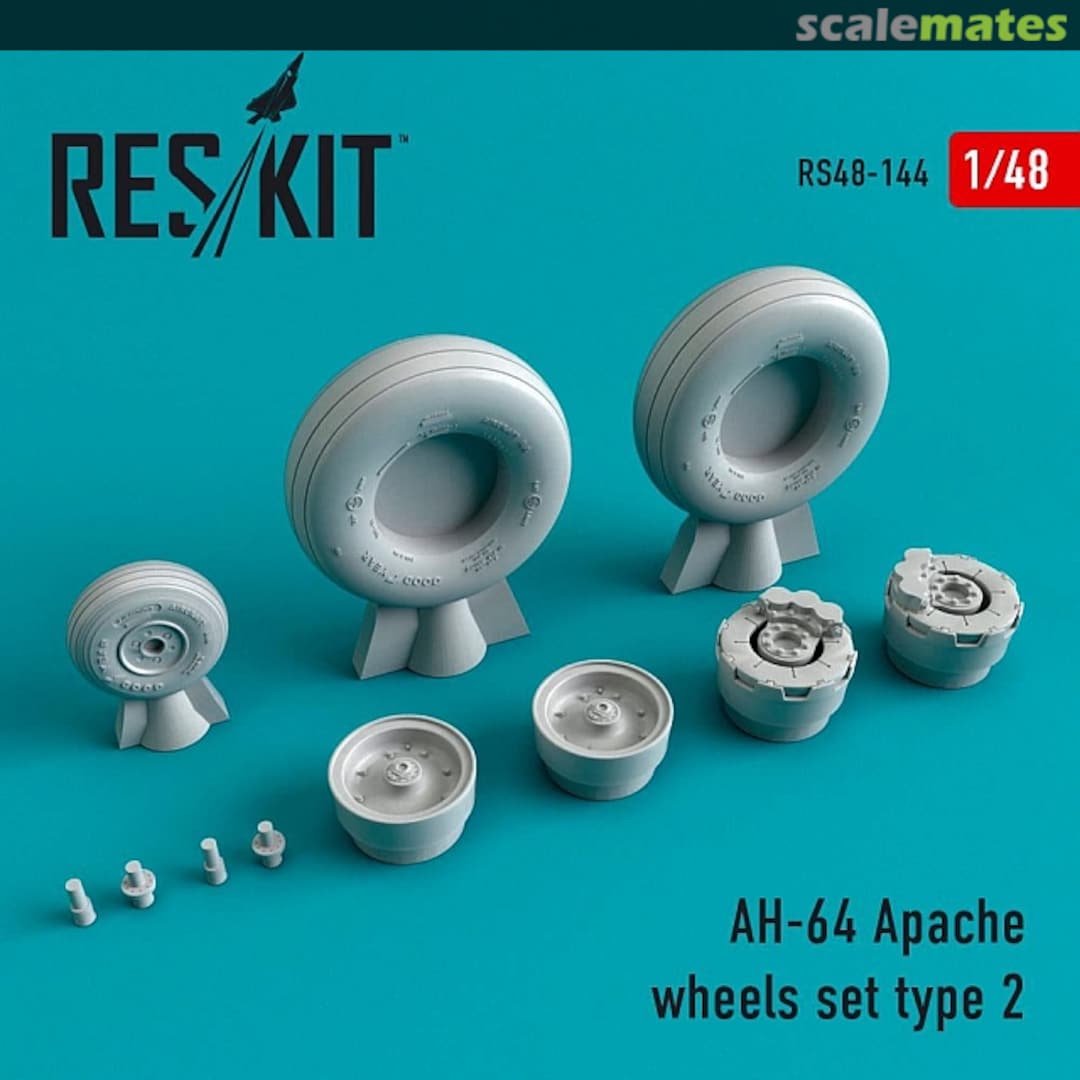 Boxart AH-64 Apache - Wheels Set Type 2 RS48-0144 ResKit