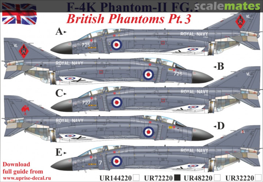 Boxart F-4K Phantom-II FG.1, British Phantoms Pt.3 UR72220 UpRise