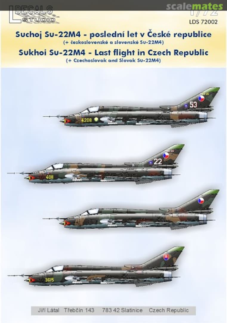 Boxart Sukhoi Su-22M4 Last flight in Czech Republic LDS 72002 L Decals Studio