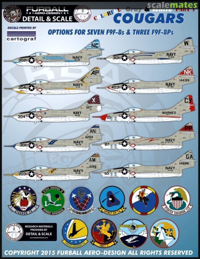 Boxart Colorful Gray & White Cougars F/D&S-4804 Furball Aero-Design