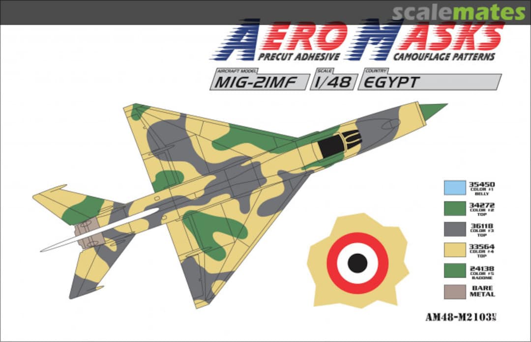 Boxart MiG-21MF Egypt AM48-M2103 AeroMasks