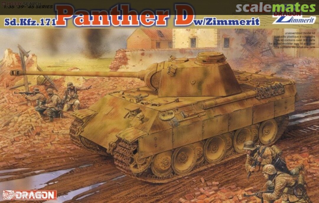 Boxart Panther D late w/Zimmerit 6428 Dragon