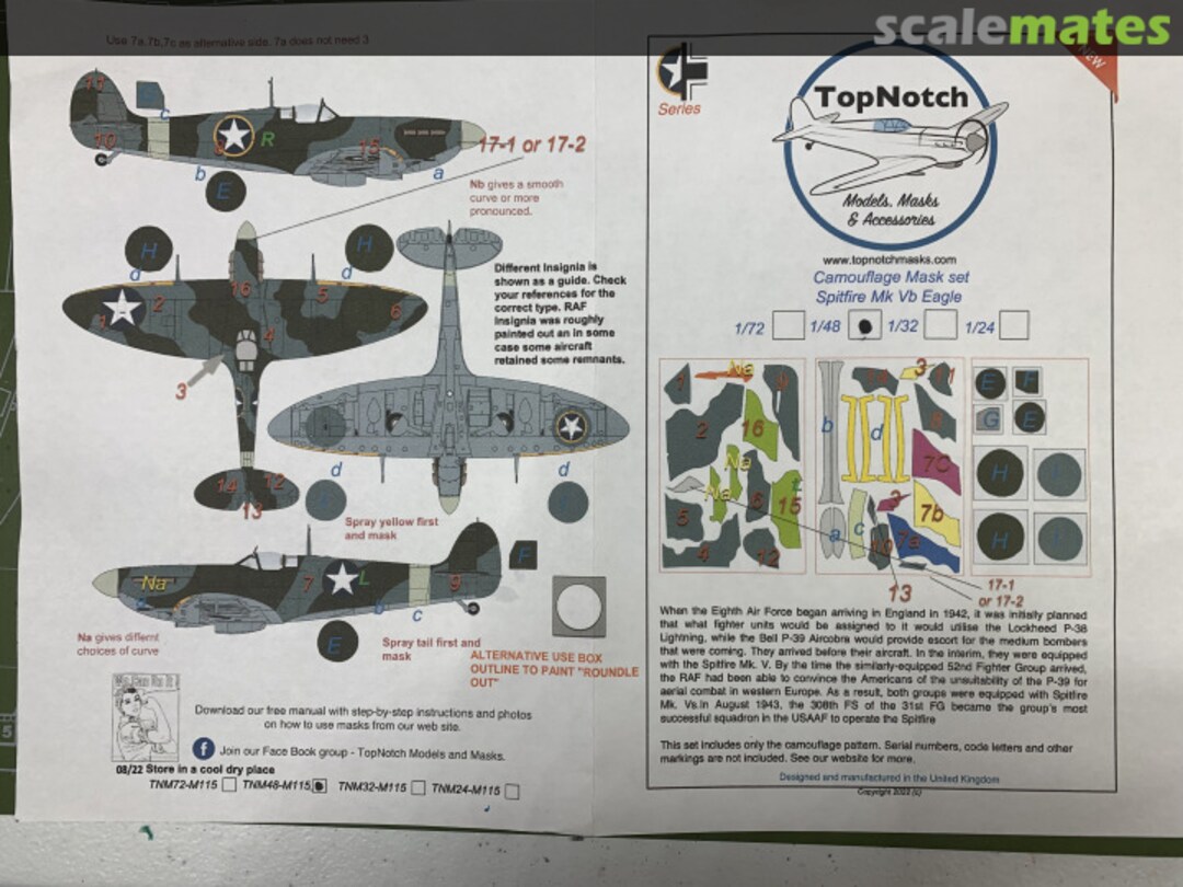 Boxart Spitfire Mk Vb Eagle TNM48-M115 TopNotch