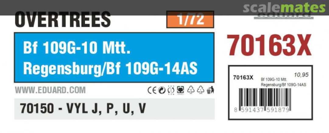 Boxart Bf 109G-10 Mtt. Regensburg/ Bf 109G-14AS 70163X Eduard