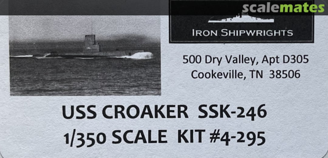 Boxart USS Croaker SSK-246 4-295 Iron Shipwrights