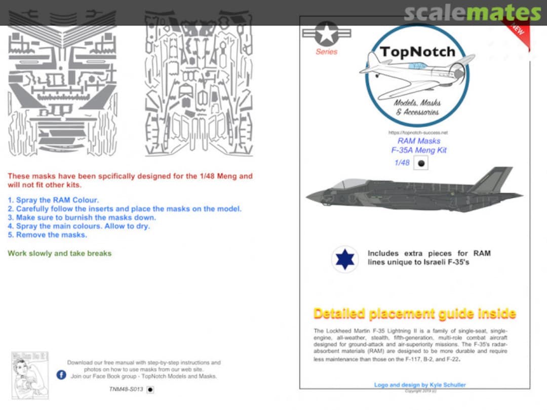 Boxart RAM Masks - F-35A TNM48-S013 TopNotch