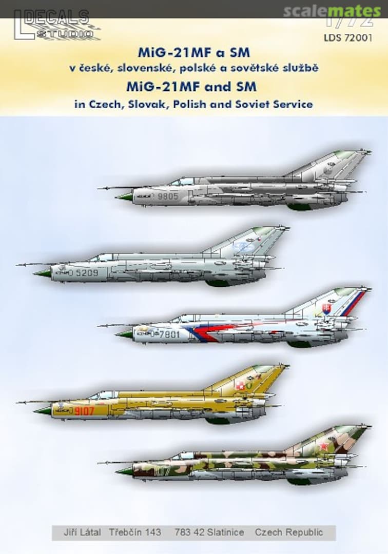 Boxart MiG-21MF a SM LDS 72001 L Decals Studio