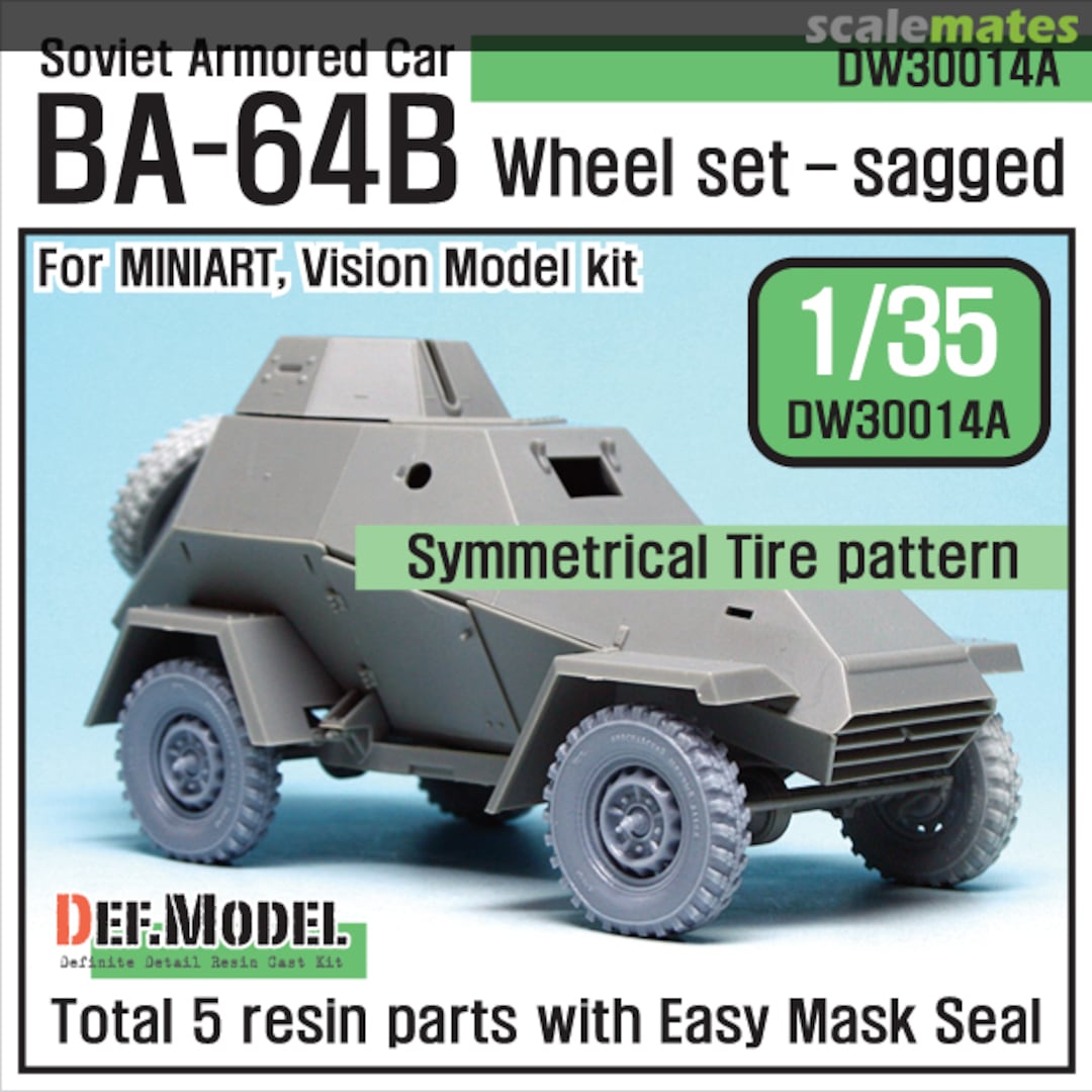 Boxart WWII Russian BA-64B Armored Car Wheel Set DW30014A Def.Model