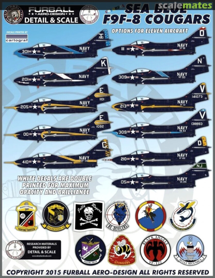 Boxart Colorful Sea Blue F9F-8 Cougars F/D&S-4803 Furball Aero-Design