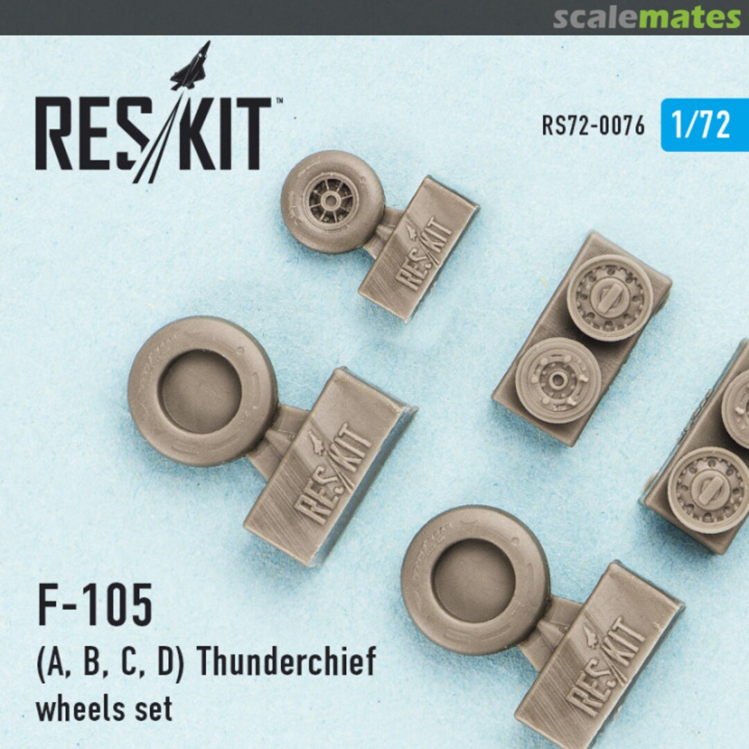 Boxart F-105 (A, B, C, D) Thunderchief Wheels Set RS72-0076 ResKit