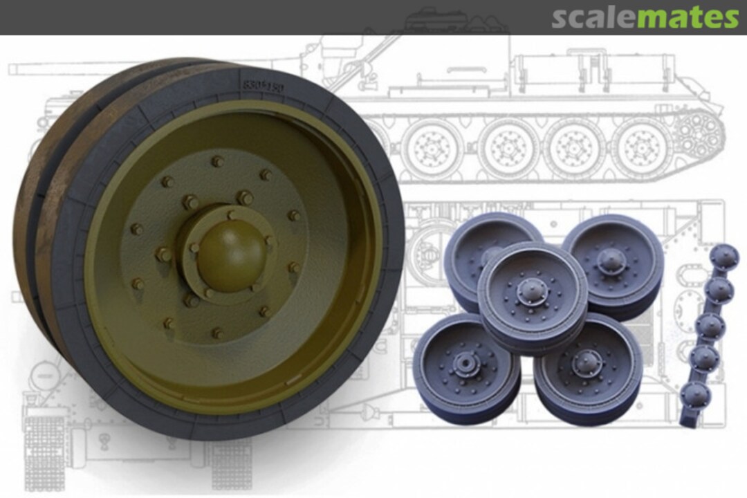 Boxart SU-100, SU-85. SU-85M, T-34 Pressed Road Wheels Set (Sormovo Factory) B35178 Miniarm