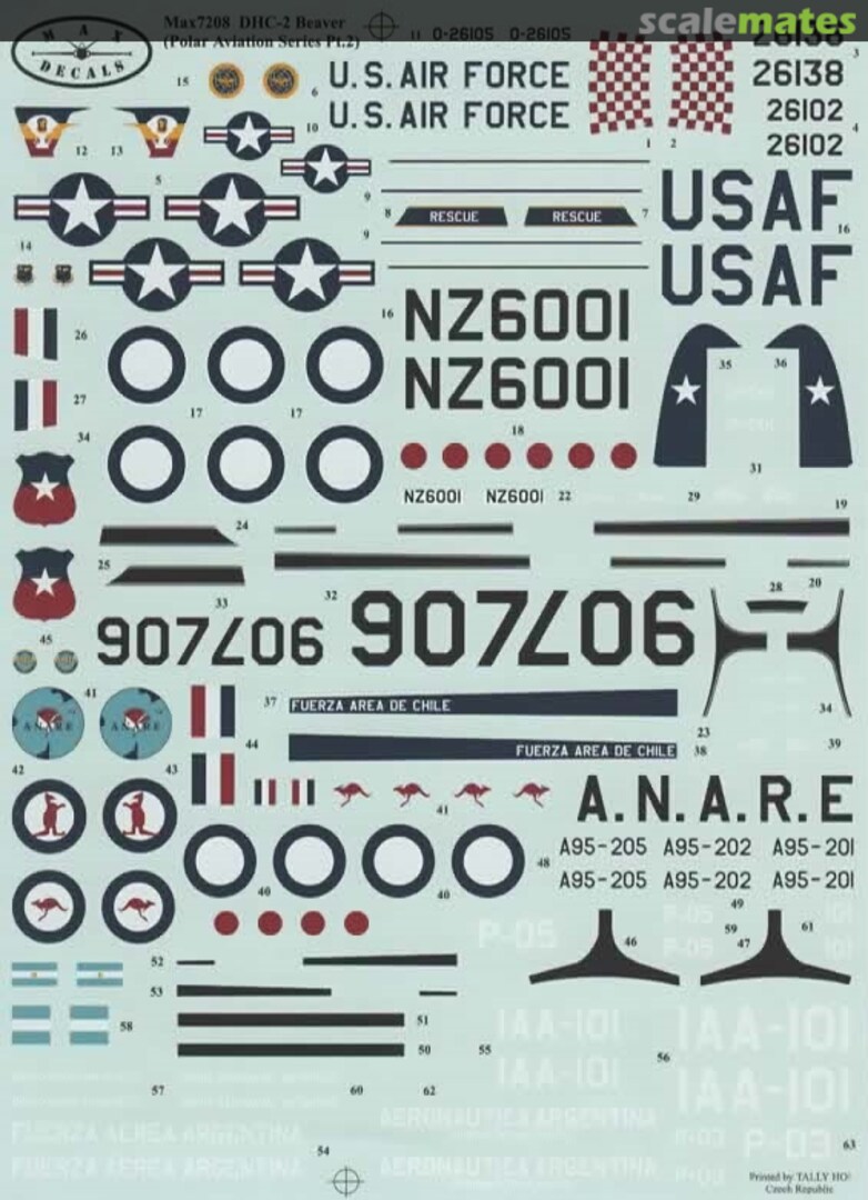 Boxart DHC-2 Beaver 7208 Max Decals