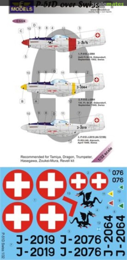 Boxart P-51D over Swiss C3224 LF Models