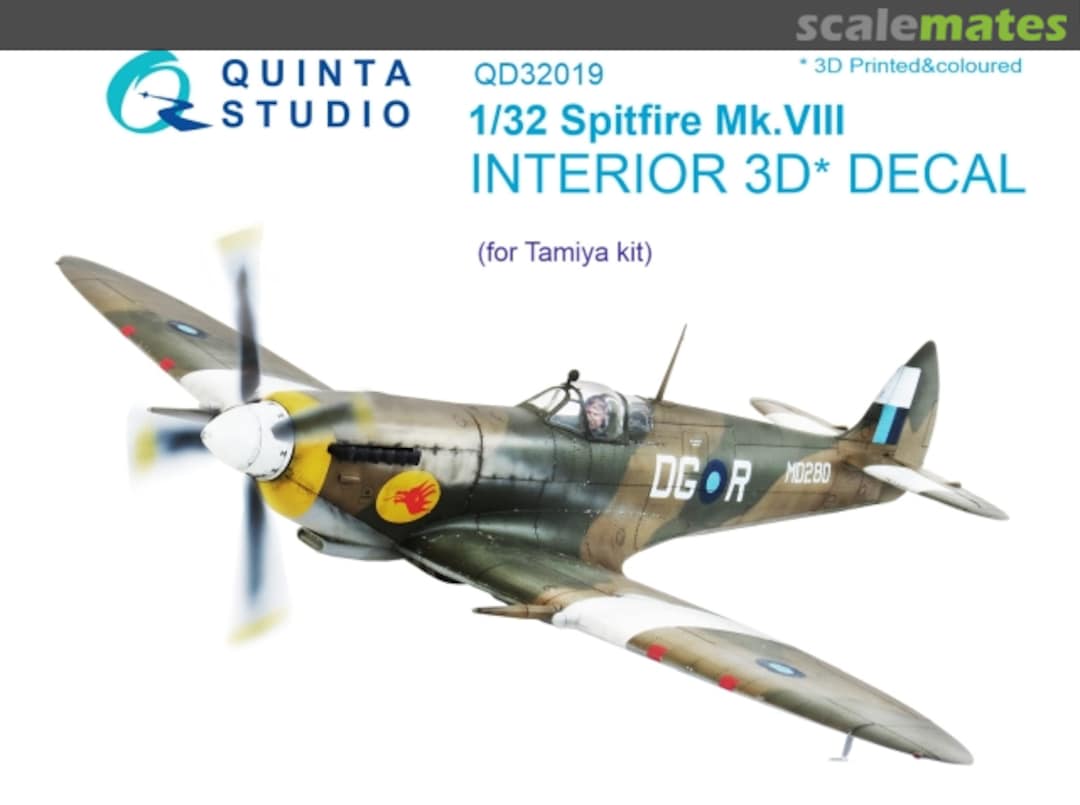 Boxart Spitfire Mk.VIII interior 3D decals QD32019 Quinta Studio